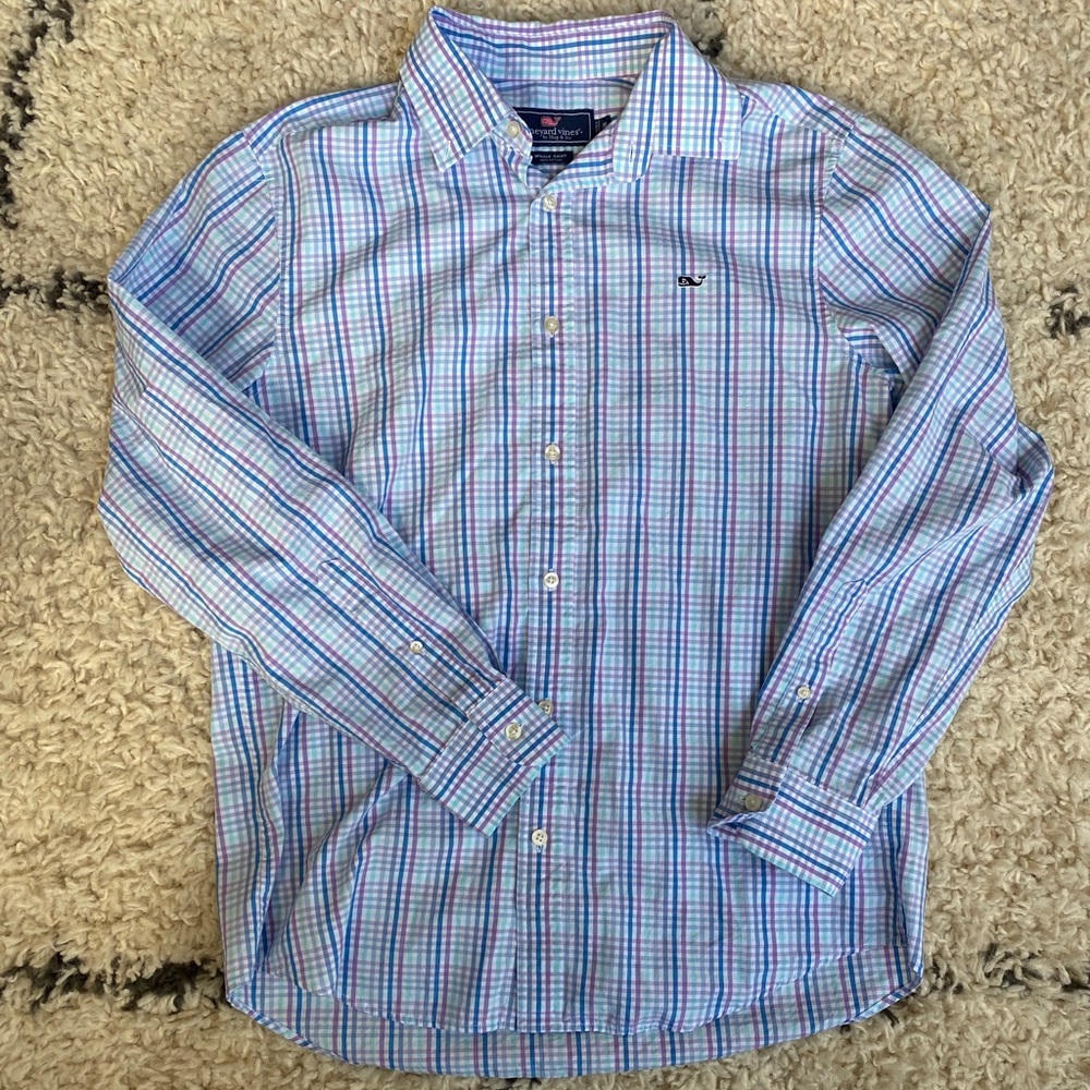 Men’s Vineyard Vines Button Up Whale Shirt L/S Med